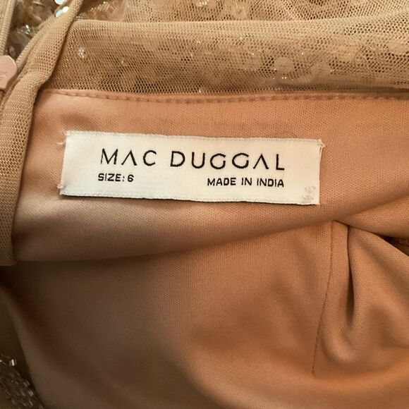 Mac Duggal 5619 Womens EMBELLISHED ILLUSION HIGH NECK CAP SLEEVE GOWN - Picture 14 of 15